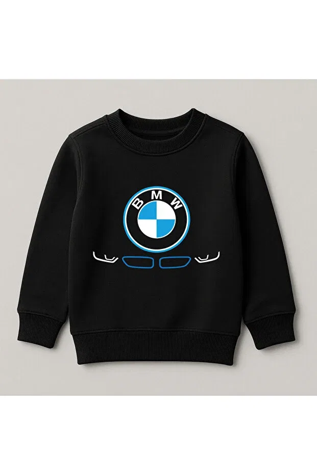 Детское худи для мальчиков с принтом BMW Svart Wear, Black