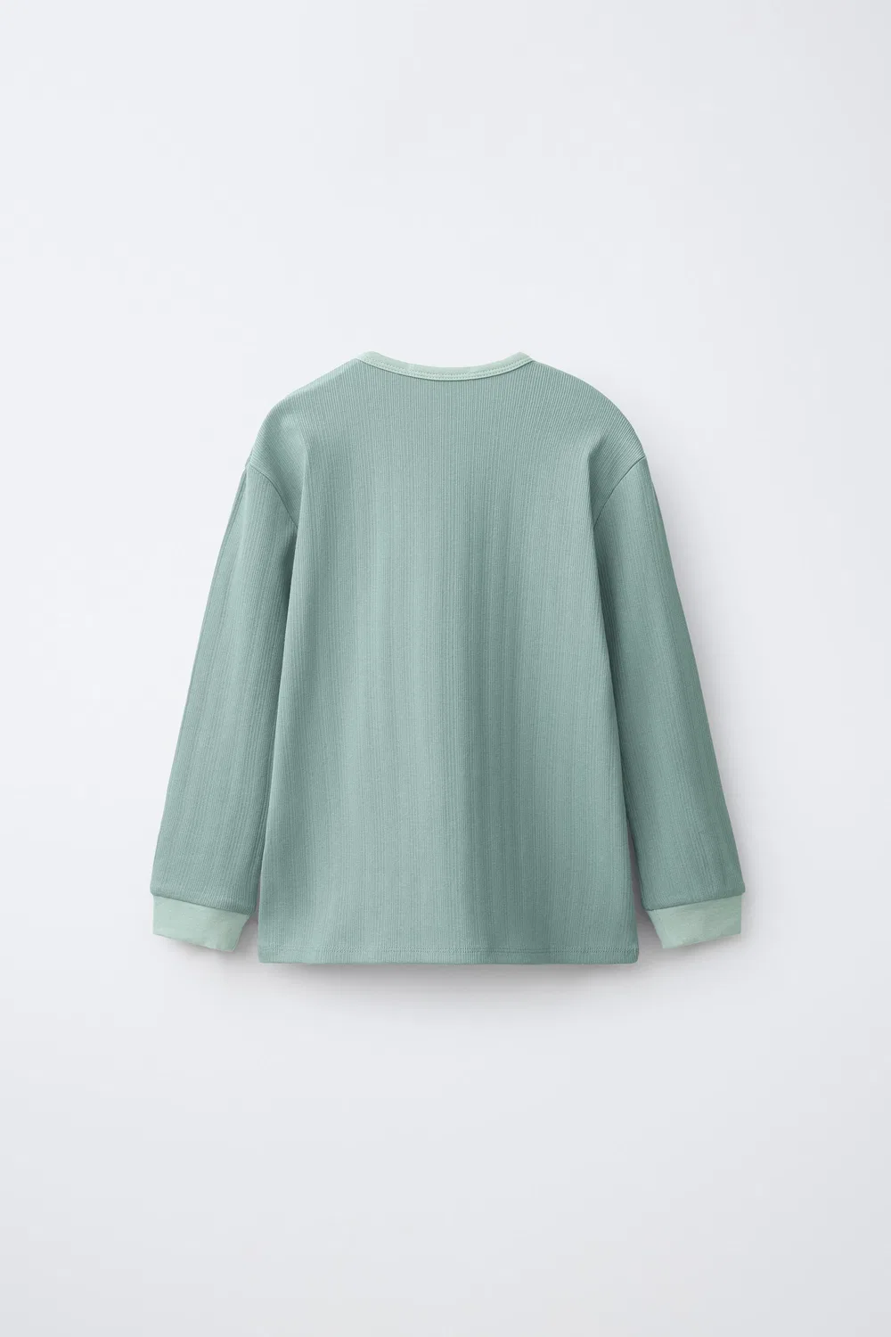 Пижама для детей, однотонная с текстурой, 6-14 лет ZARA, Green — фото 3
