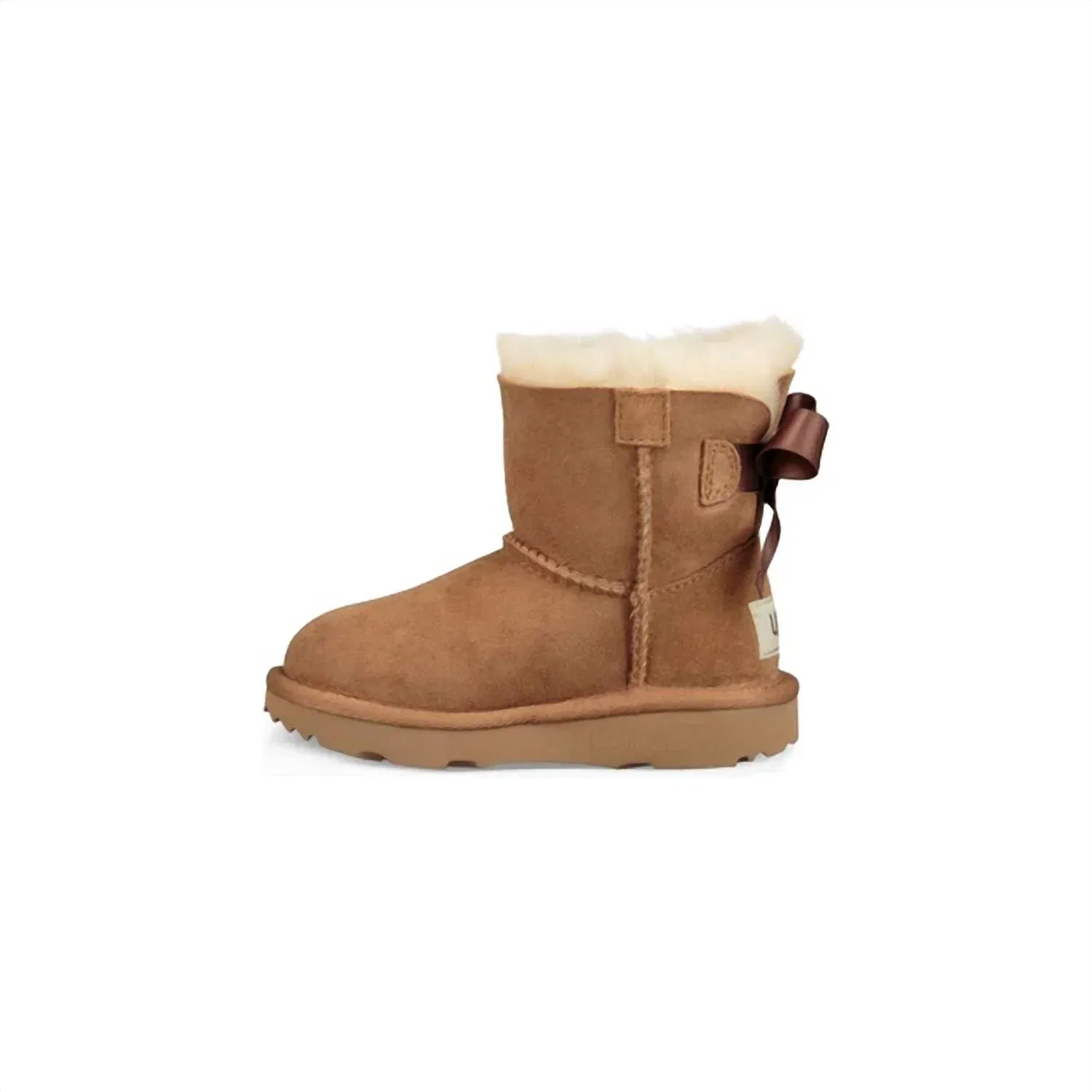 Детские зимние ботинки Mini Bailey Bow II на шерстяной подкладке UGG, Chestnut — фото 2
