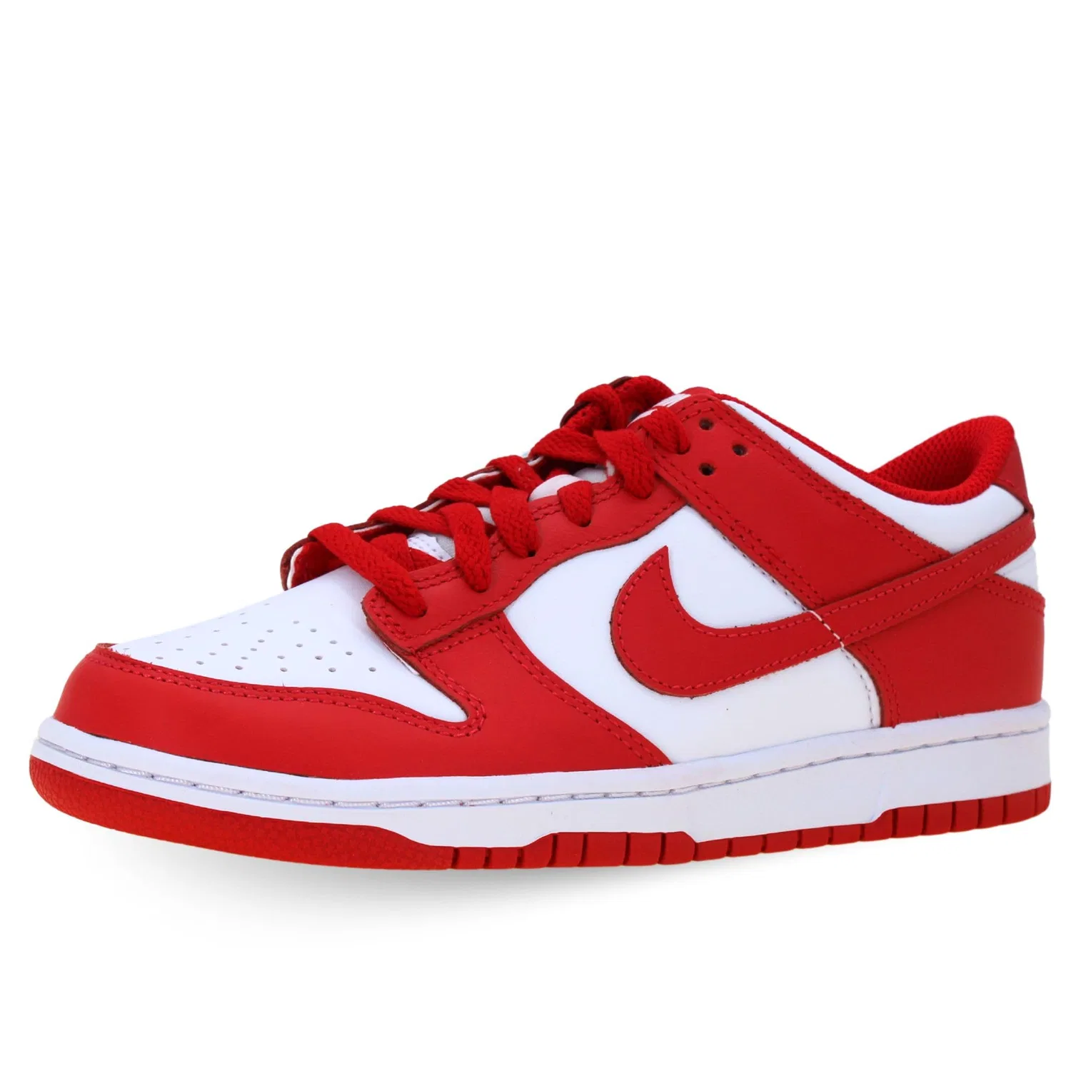 Детские кроссовки для мальчиков с принтом Dunk Low (Gs) NIKE, White Red