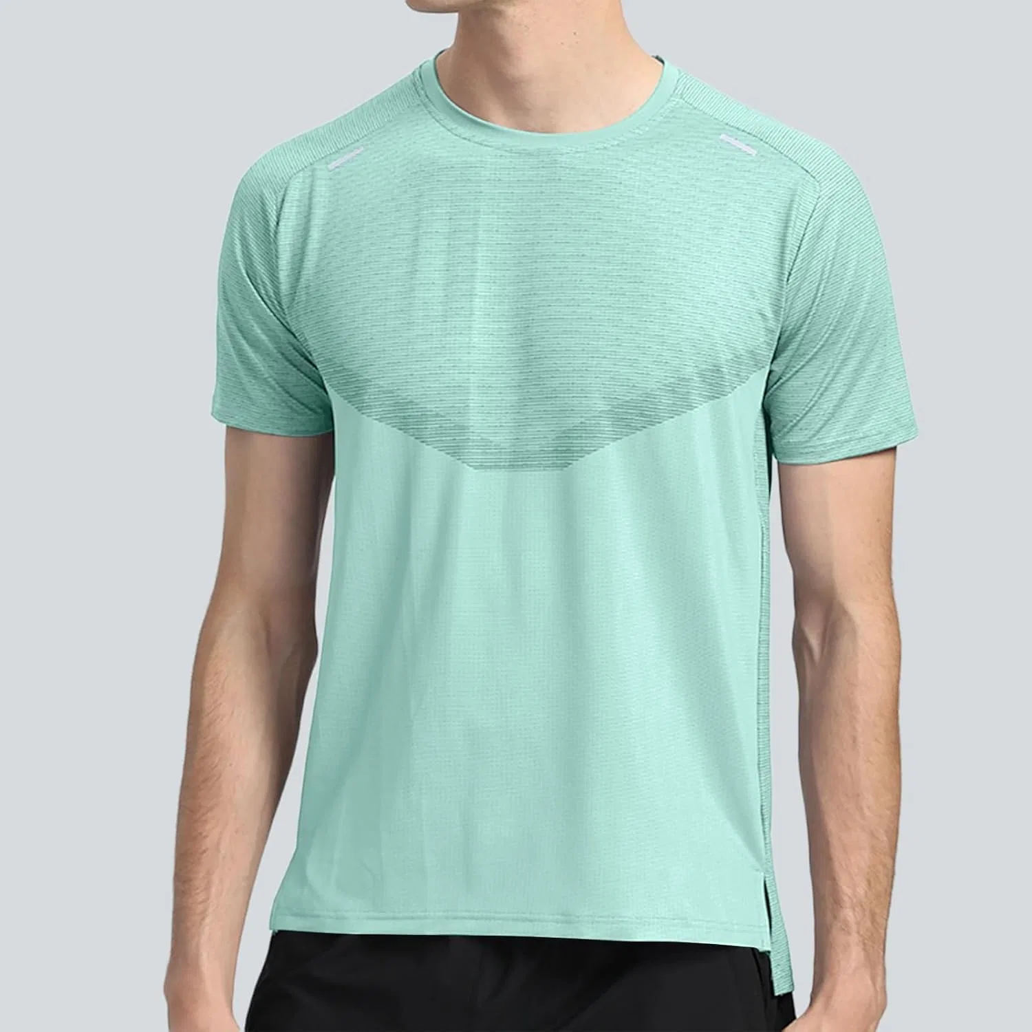 Мужская быстросохнущая футболка с круглым вырезом, Mint Green — фото 2