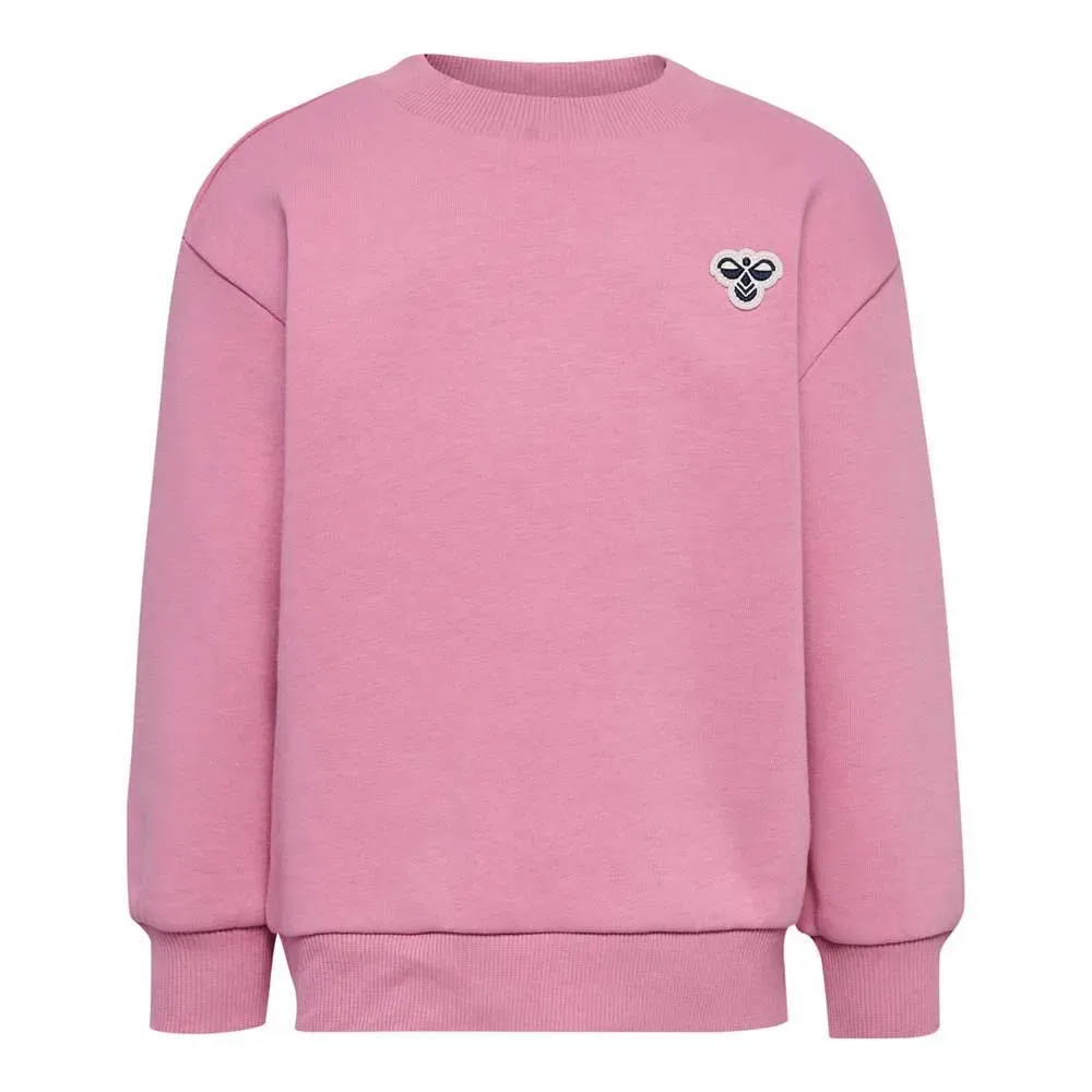 Детский свитшот для девочек с принтом Mini Loose Bee Hummel, Pink — фото 3
