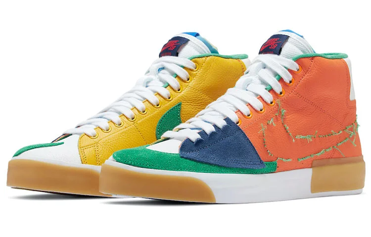 Кроссовки Nike SB Zoom Blazer Mid Edge, оранжевый/желтый — фото 3