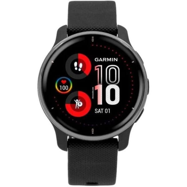 Умные часы Garmin VENU 2 Plus, серебристый/черный - фото