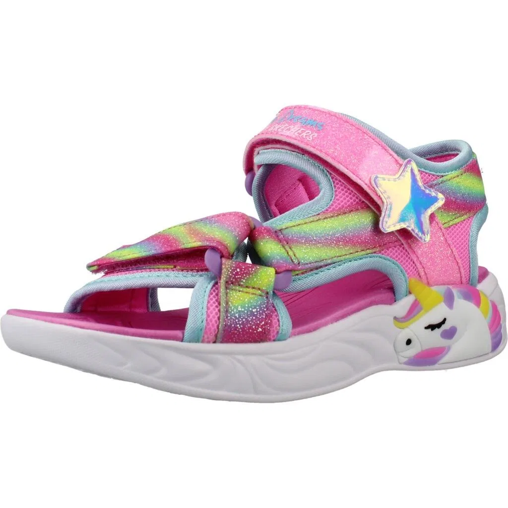 Детские сандалии с принтом Unicorn Dreams Skechers, Rosa