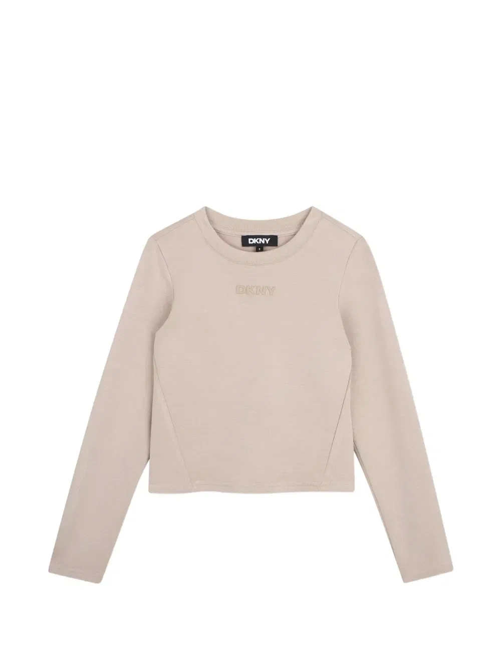 Лонгслив с логотипом Dkny Kids, бежевый