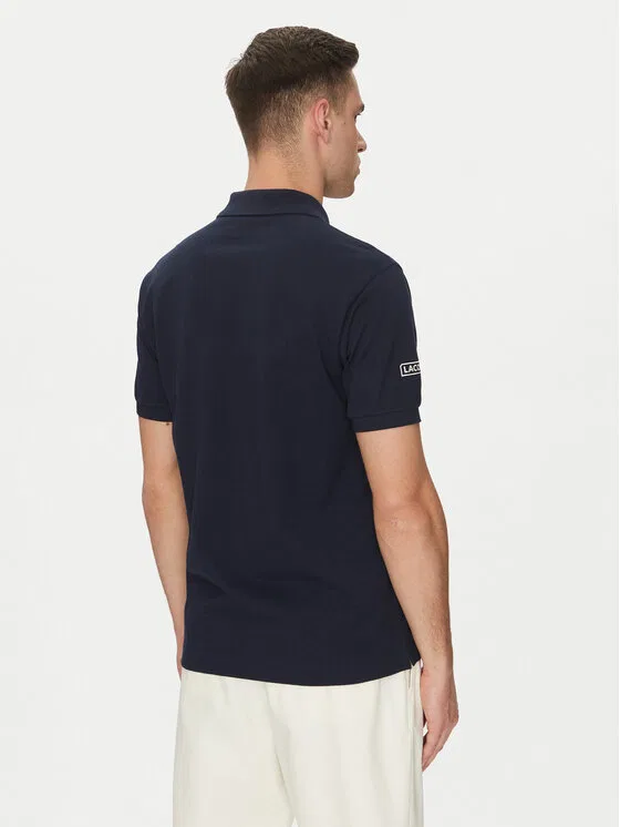 Поло classic fit Lacoste, темно-синий — фото 3