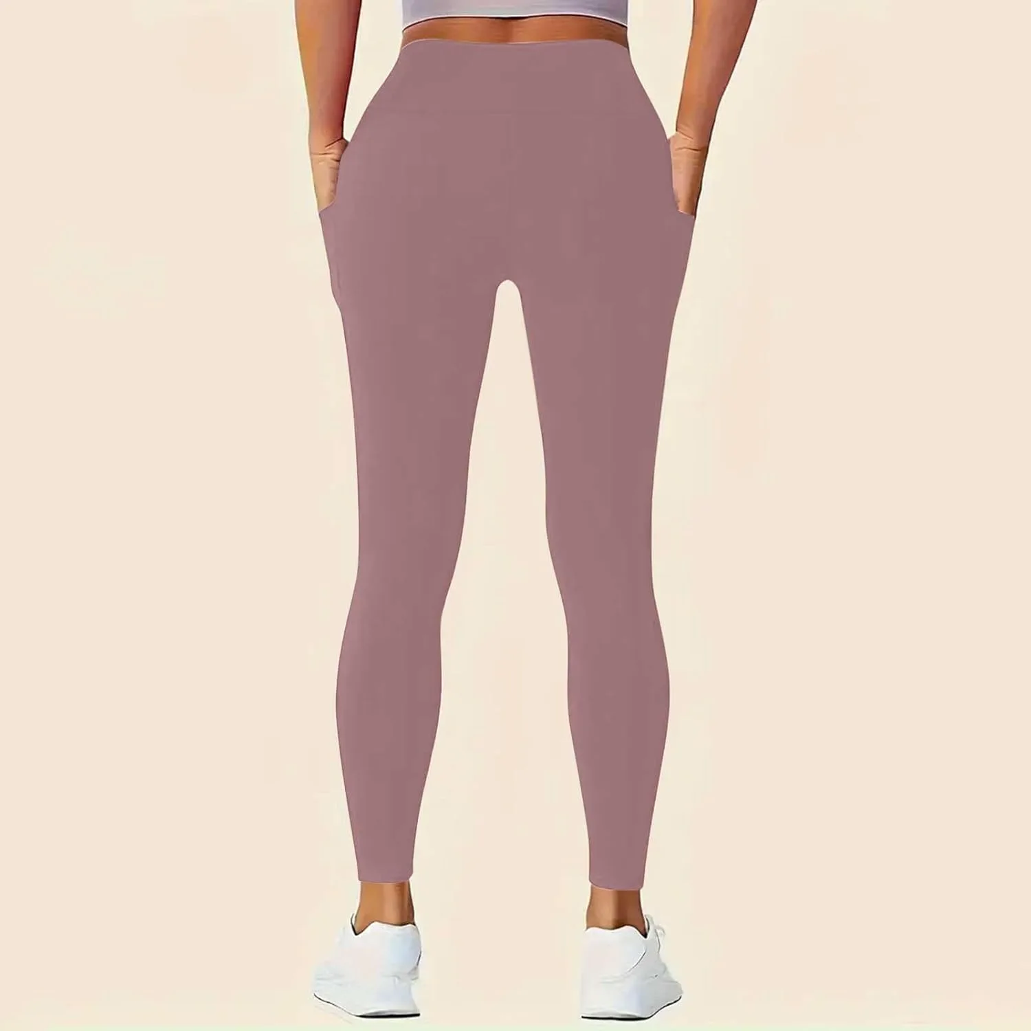Женские леггинсы High Waisted для йоги и тренировок с карманами — фото 4