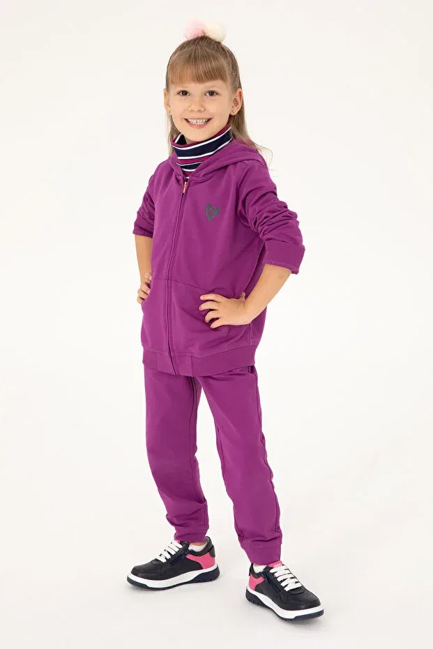 Детские свитшот для девочек с капюшоном U.S. Polo Assn., Violet — фото 2