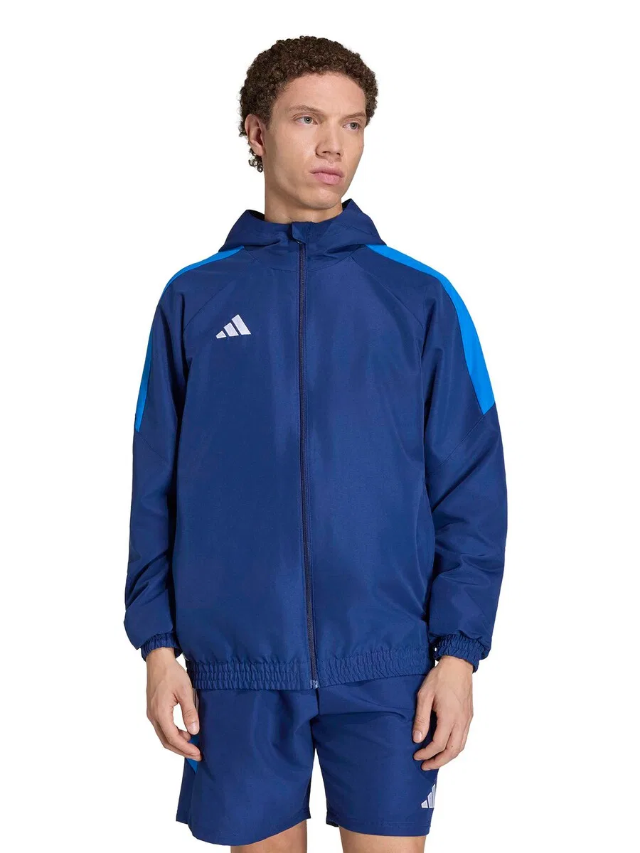 Спортивная куртка ADIDAS PERFORMANCE 'TIRO ES' небесно-голубого и темно-синего цвета — фото 2