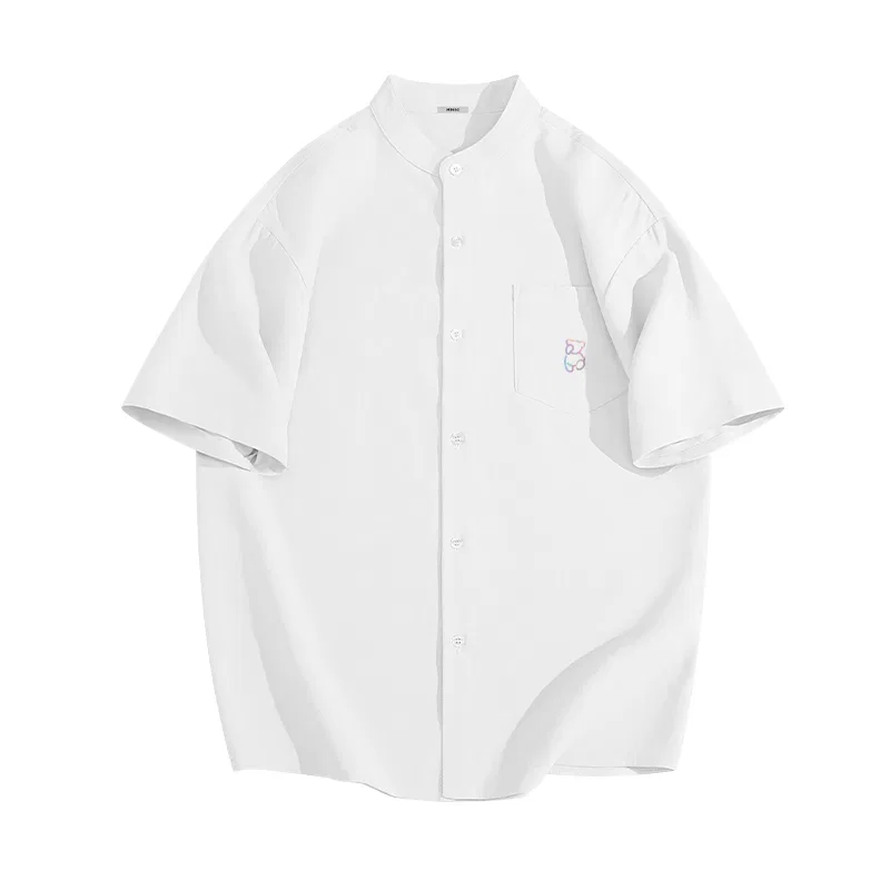 Детская рубашка с воротником-стойкой MINISO, White