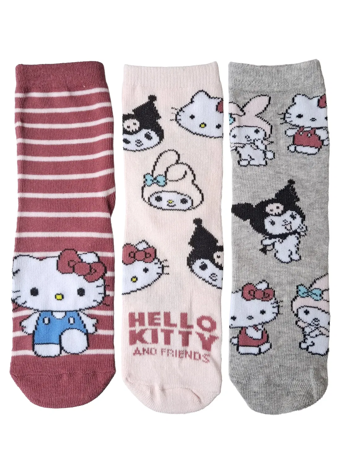 Носки Hello Kitty Kuromi My Melody, серый — фото 2