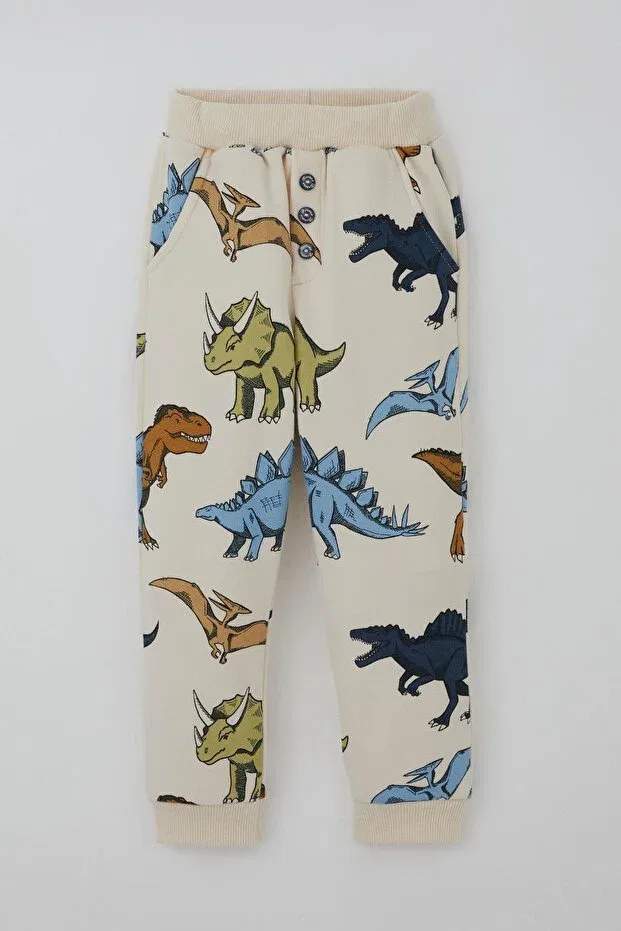 Детский спортивный комплект для мальчиков с принтом Roaring Powerful Dinosaurs Breeze, Nude Color — фото 3