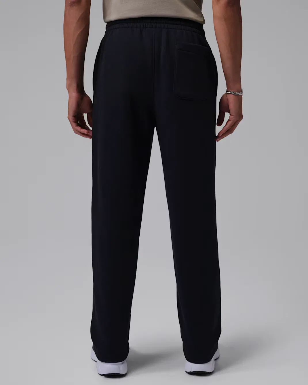 Мужские флисовые брюки с открытым низом от Statement Jordan Brooklyn, Black/Black/University Red — фото 2