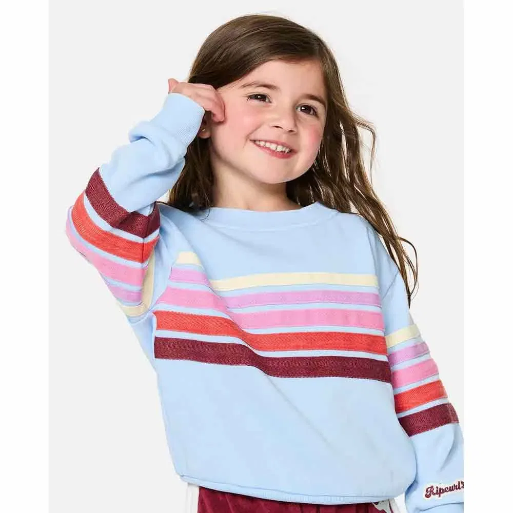 Детский свитшот для девочек из флиса Surf Revival Rip curl, Blue — фото 3