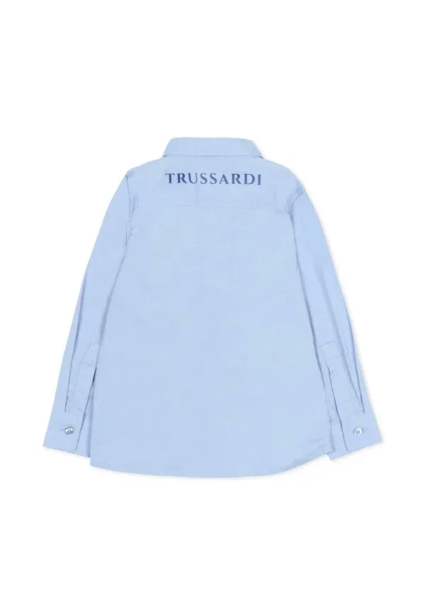 Рубашка с принтом Camicie Tru Trussardi Junior, Light Blue, светло-голубой — фото 2