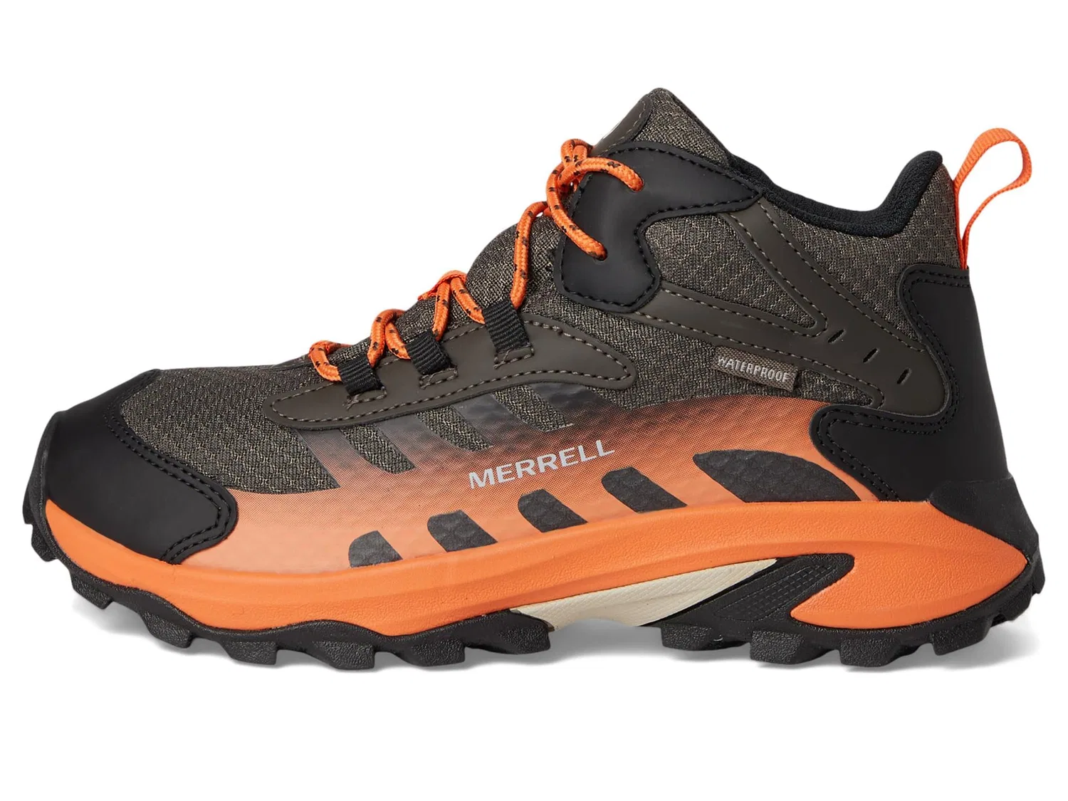 Детские водонепроницаемые ботинки для треккинга с принтом Moab Speed 2 Mid Merrell, Fumo Arancione — фото 4
