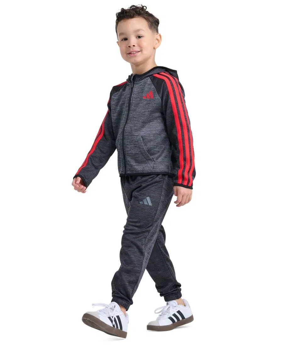 Комплект из куртки и джоггеров с капюшоном, модель 2-Piece Set adidas, Black Red — фото 2