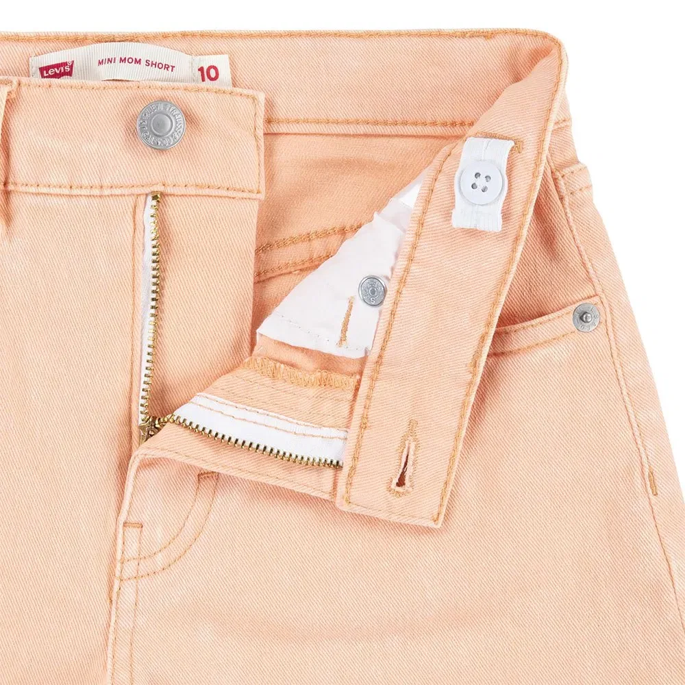 Детские шорты для девочек Mom Fit Twill Mini Mom Roll Cuff Levi's, Orange — фото 3