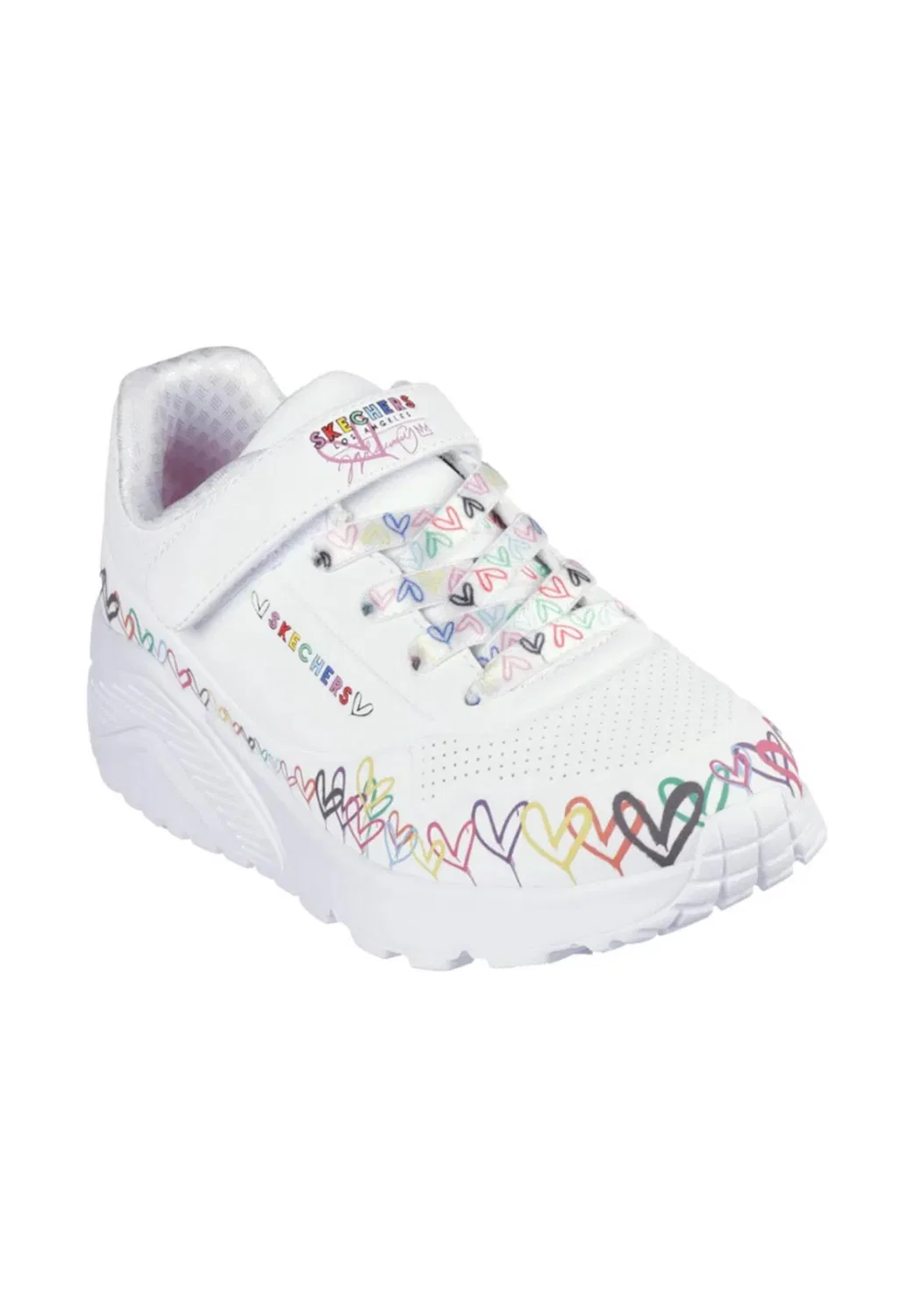 Детские кроссовки с принтом UNO LITE HEART CRAZE Skechers, Weiß