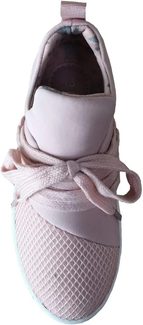Детские кроссовки-ботинки с кружевной сеткой Slip on Lace Mesh Fashion Sneaker Bootie Wonder Nation, Pink — фото 3