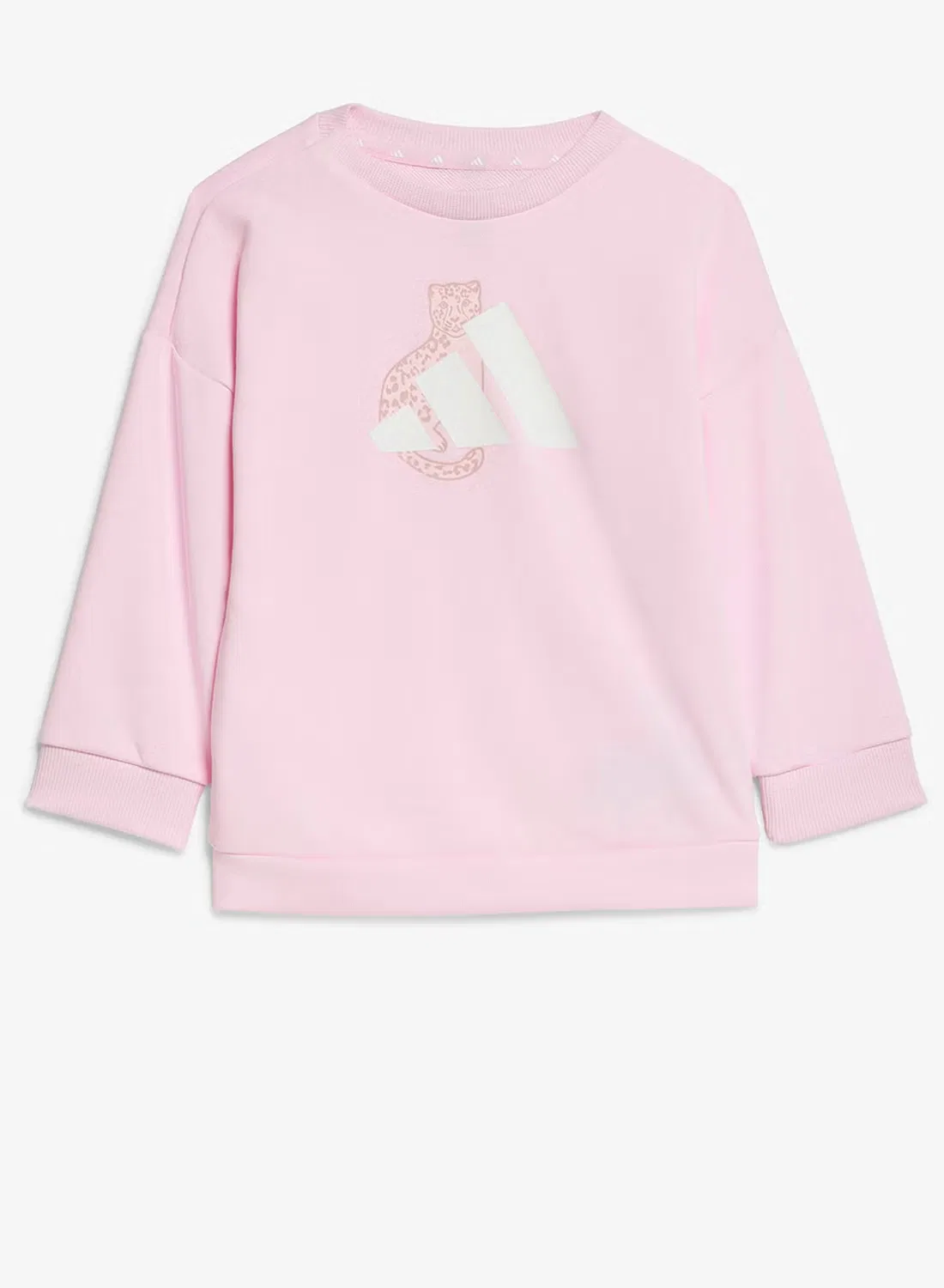 Комплект леггинсов с эластичным поясом Infant 3-stripes Adidas, розовый — фото 2