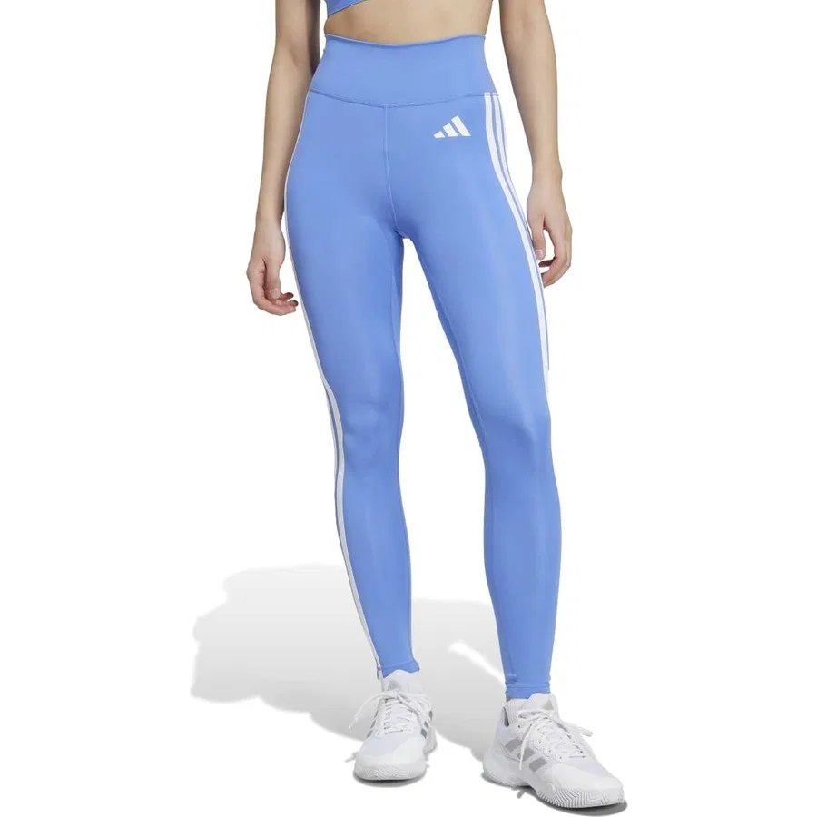 Леггинсы с высоким поясом Performance Optimé Essentials 3-Stripes 7/8 adidas, Сине-белый