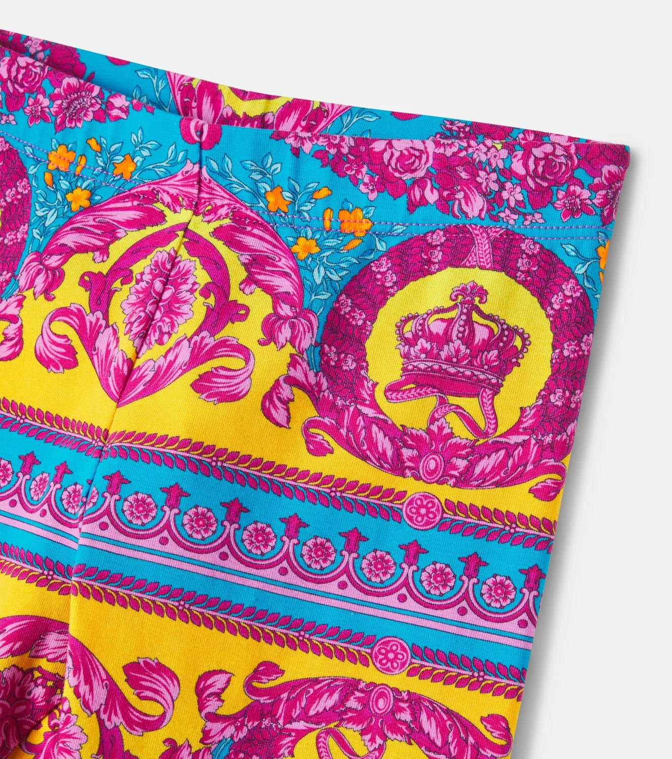 Леггинсы хлопковые Electric Barocco Versace Kids, мультиколор — фото 3