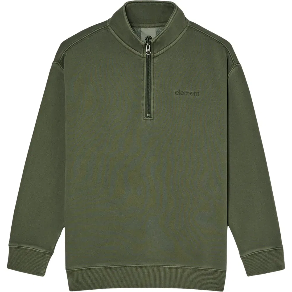 Детский свитшот для мальчиков с полузамком-молнией Element Low Case Pigment, Green