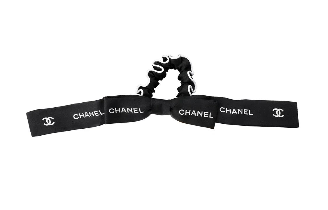 Женская шелковая заколка-бант CHANEL, Black