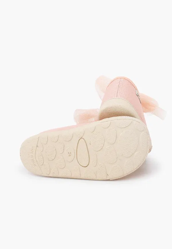 Кроссовки barefoot с текстильным верхом Zapatillas barefoot brillo lazo tul Pisamonas, Rosa Peach, розовый — фото 4