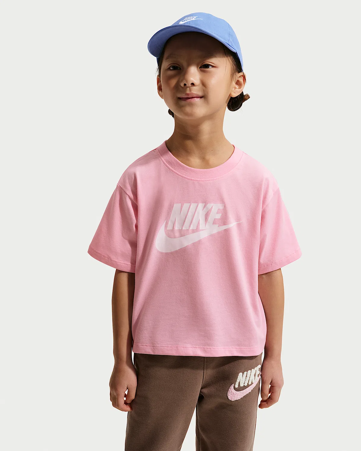 Детская футболка Nike Little Kids' Club Boxy T-Shirt, Pink
