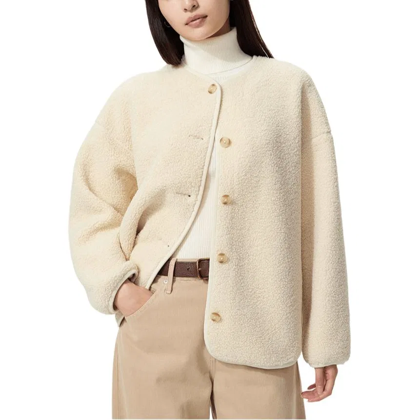Женская бархатная куртка Ivory Moderate UNIQLO, Ivory