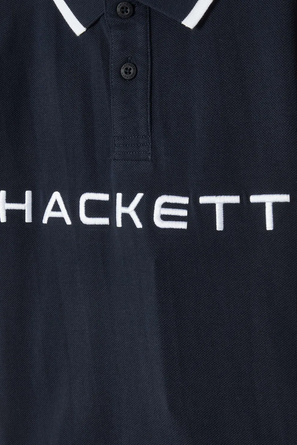 Поло хлопковое с цветными блоками Hackett London, синий — фото 4