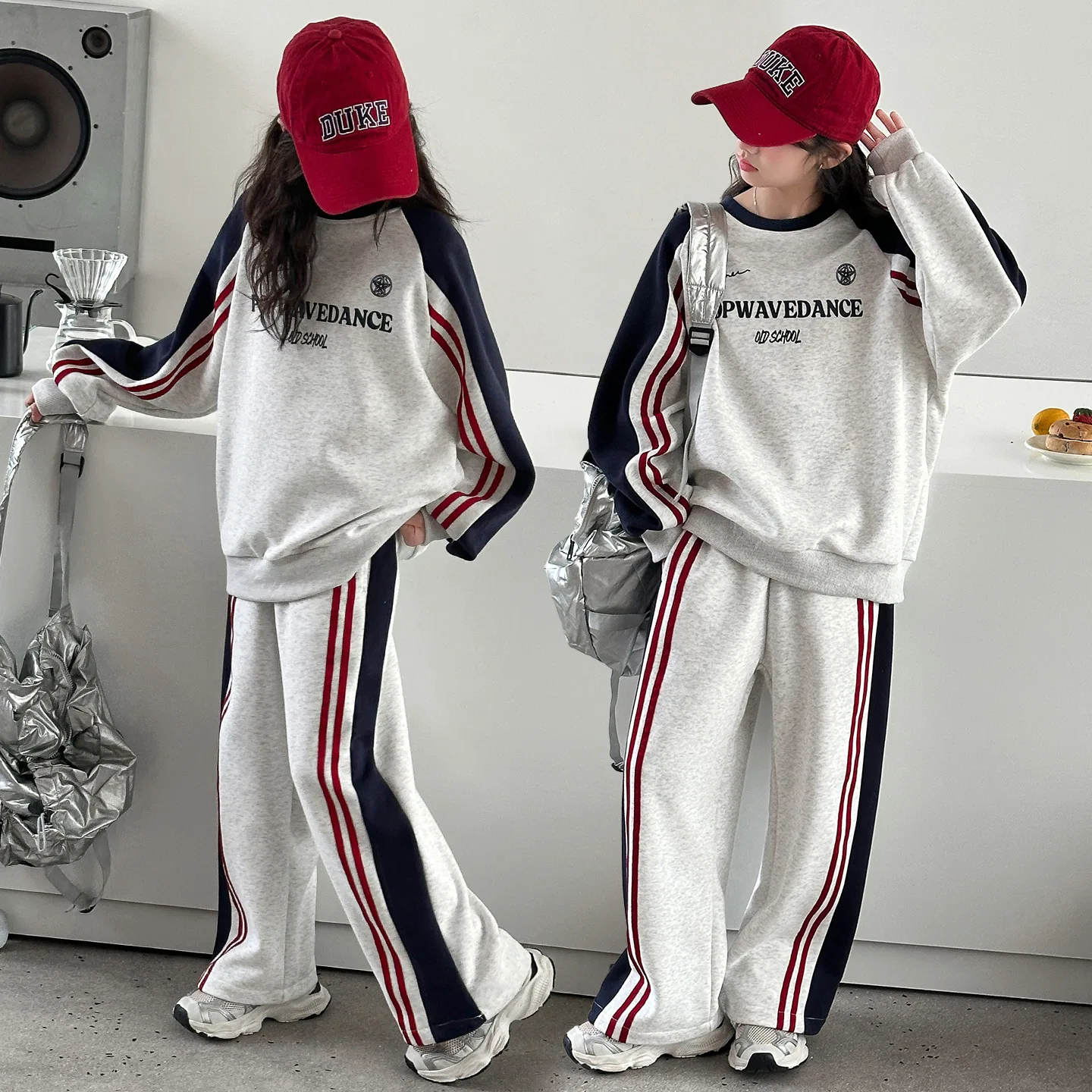 Детский спортивный комплект с цветовым блоком MADALLO, Heather Gray Color Block Set — фото 3