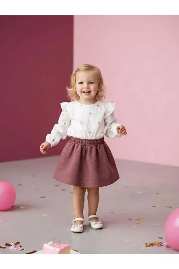 Детская юбка для девочек расклешенная Zekids, Rose Dry