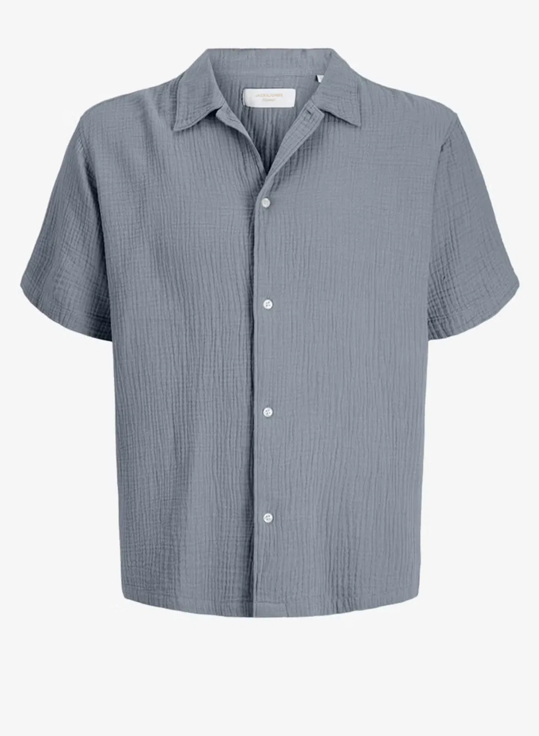 Рубашка с коротким рукавом Jack & Jones Junior, бирюзовый