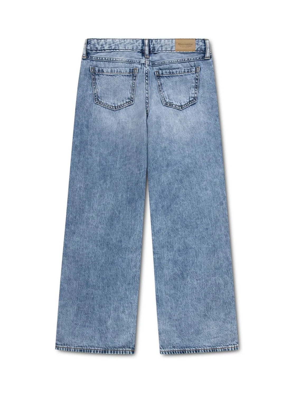 Джинсы свободные с заниженной талией Abercrombie & Fitch, синие — фото 2
