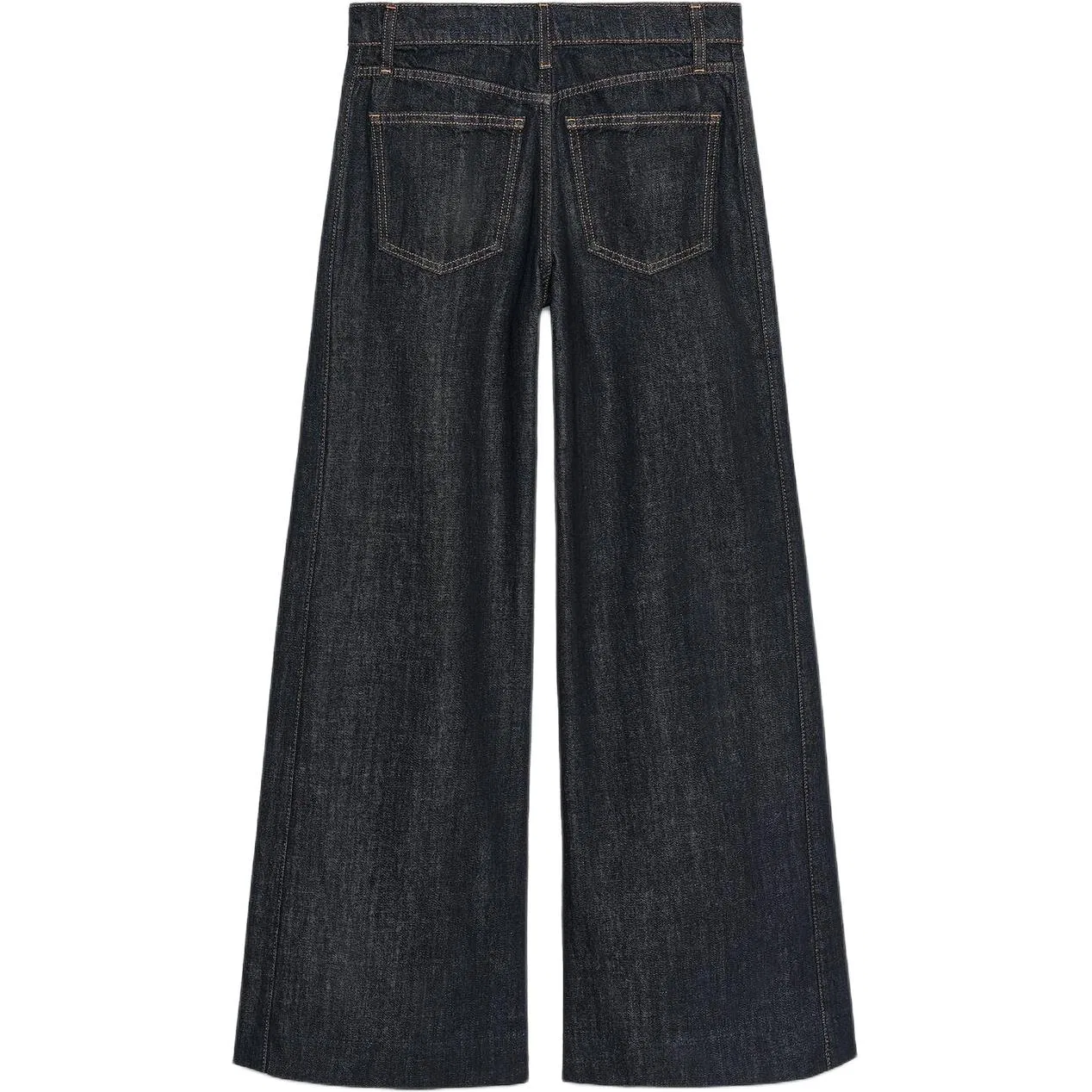 Женские джинсы прямого кроя с широкими штанинами ZW Jeans ZARA, Blue — фото 3