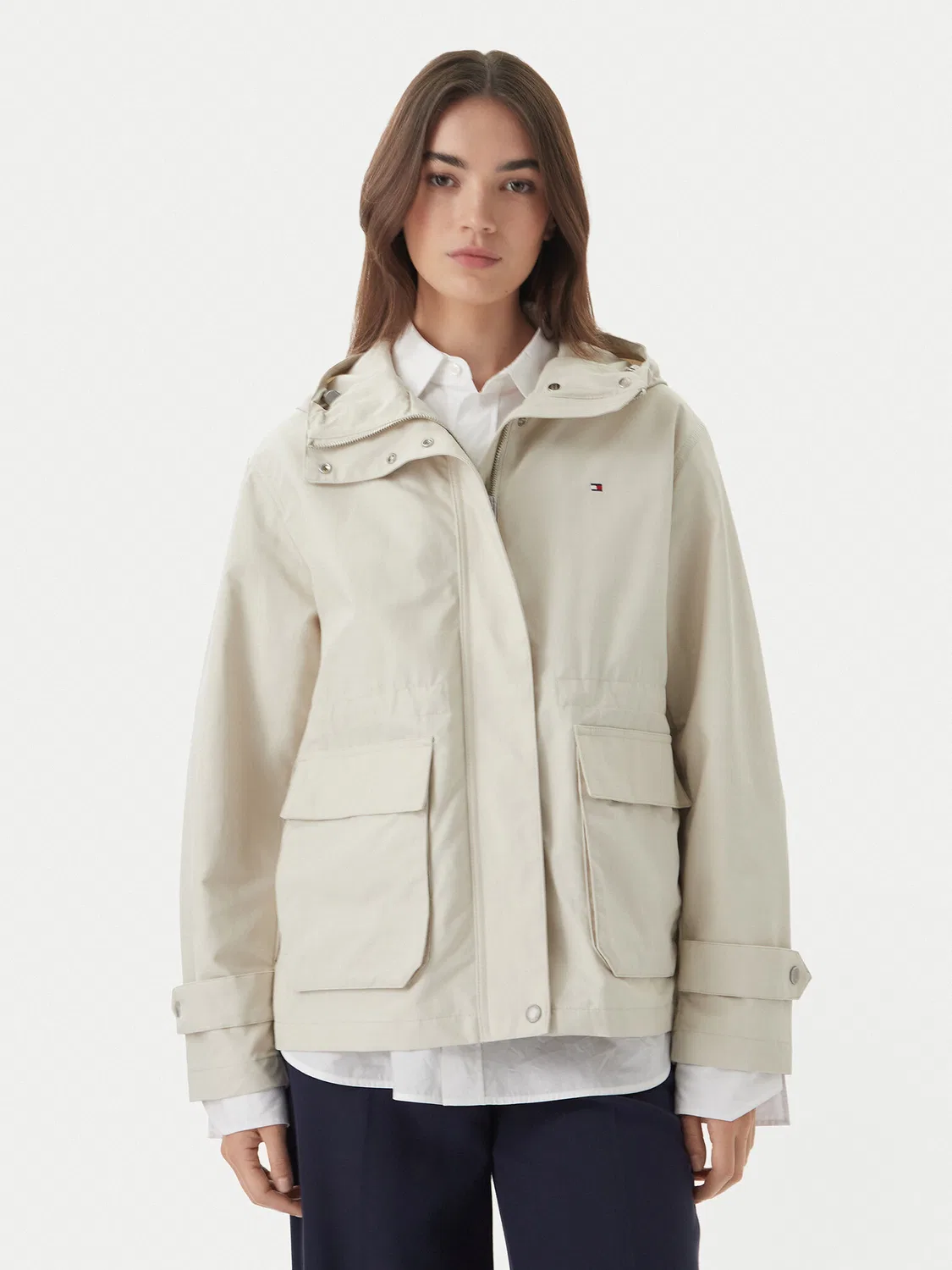 Женская демисезонная куртка свободного кроя Utility Tommy Hilfiger, светло-бежевый