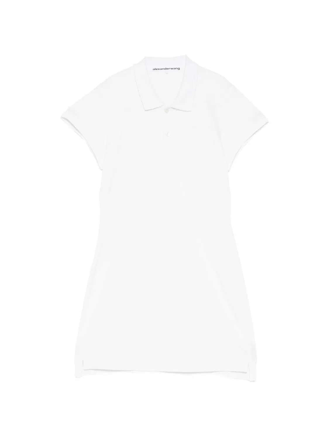 Платье мини Shrunken с воротником поло Alexander Wang, белый