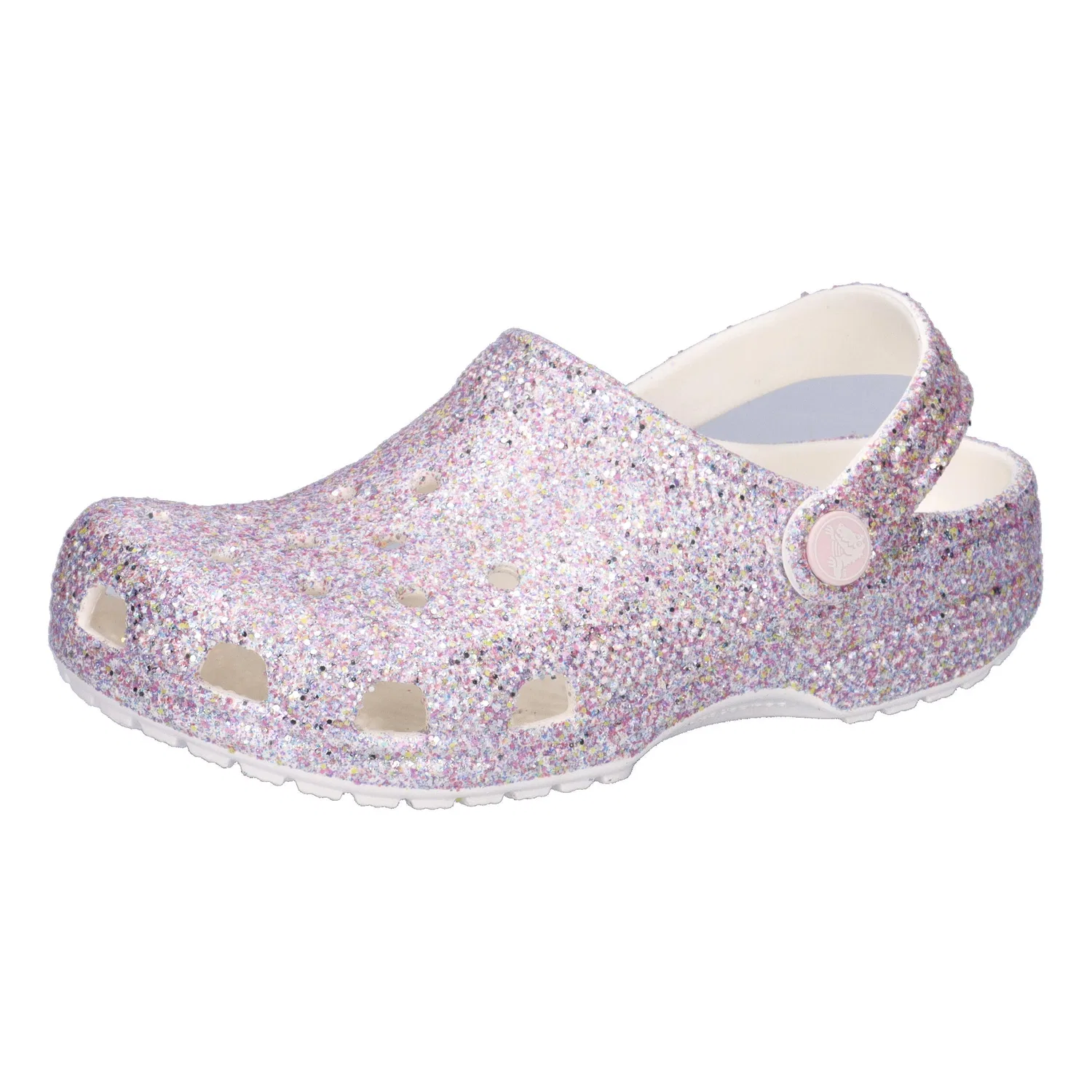 Детские сандалии-клог с блестками Classic Fantasy Glitter Clog Crocs, Rosa Weiss
