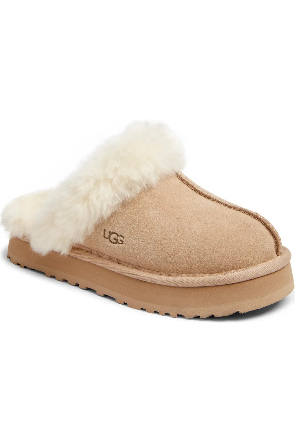 Детские тапочки слипперы на платформе Disquette UGG, Sand