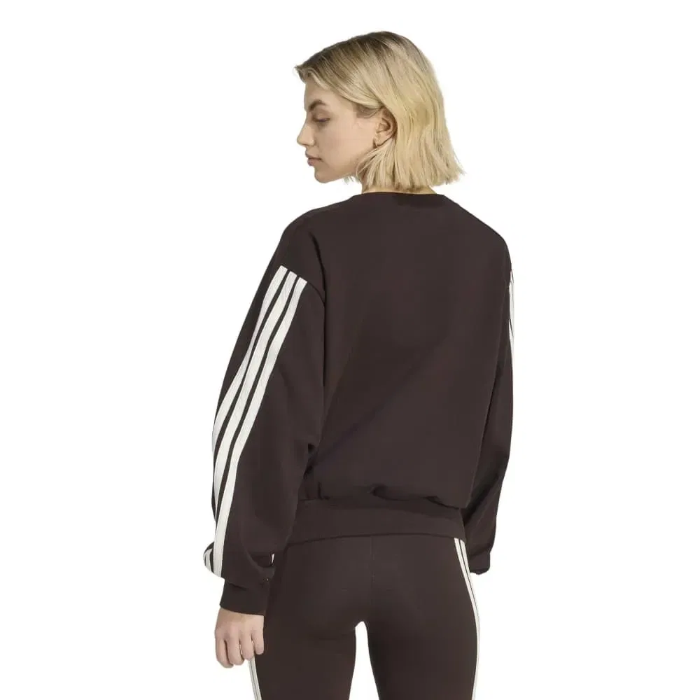Женский свитшот свободного кроя Kit 3 Stripes Adidas, Brown — фото 2