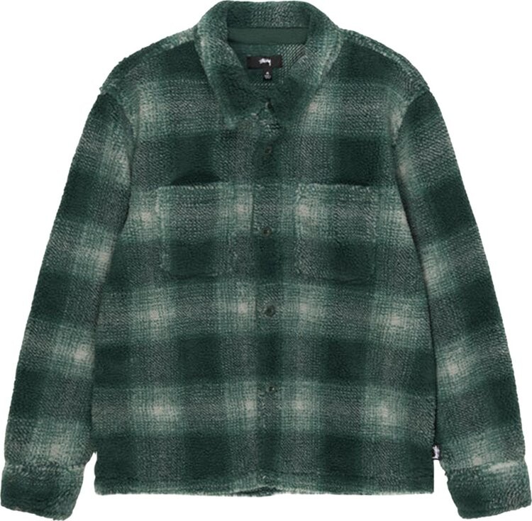 

Рубашка Stussy Plaid Sherpa Shirt 'Green', зеленый