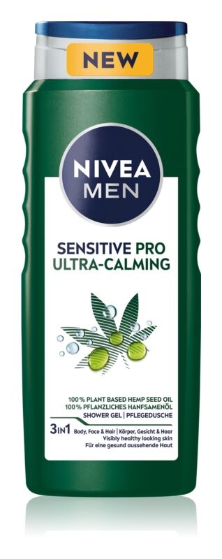 

Гель для душа для лица, тела и волос Nivea Men Sensitive Pro Ultra Calming