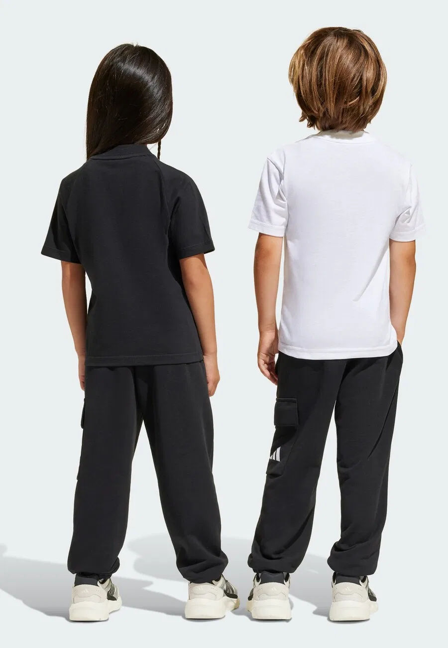 Спортивные брюки ADIDAS SPORTSWEAR Tapered Workout Pants 'Essentials' черного цвета — фото 3