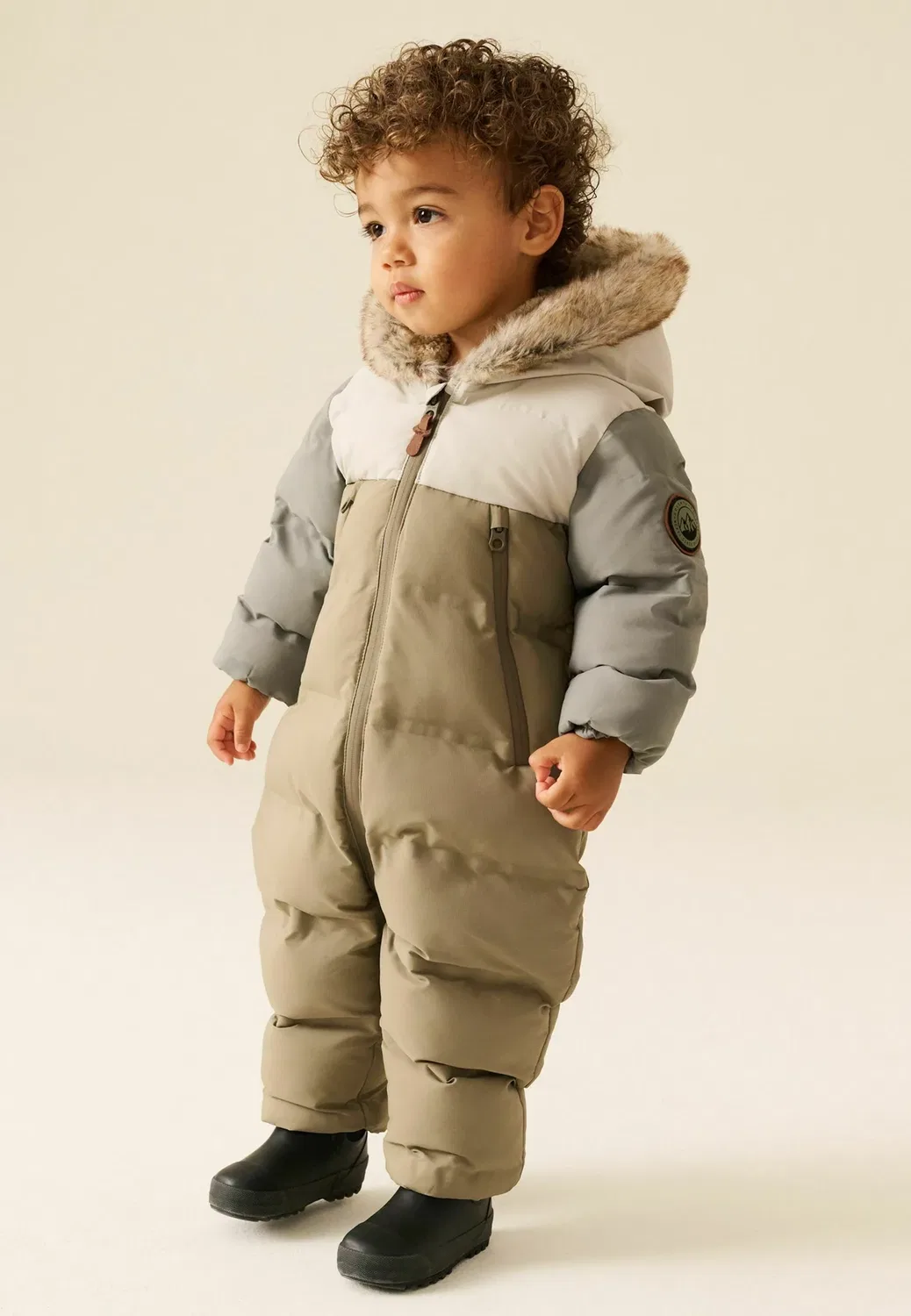 Водонепроницаемый утепленный зимний комбинезон - зимний комбинезон Next, Neutral Colour Block