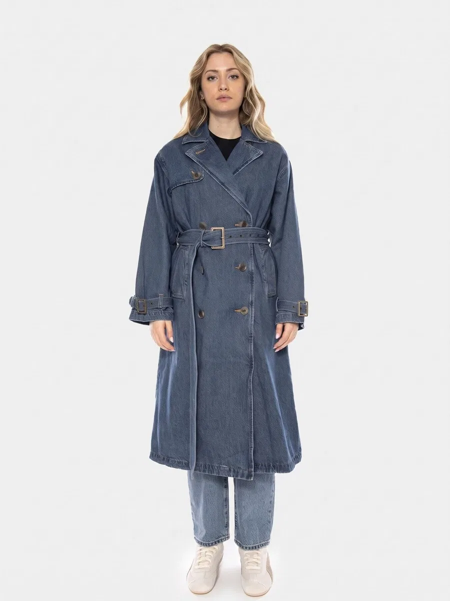 Куртка LEVI'S для межсезонья из синей джинсовой ткани — фото 2