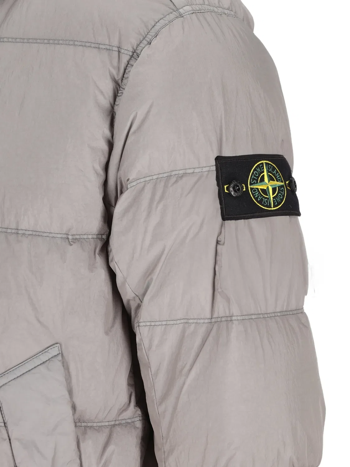 Stone Island Пуховая куртка Crinkle Reps NY серый — фото 2
